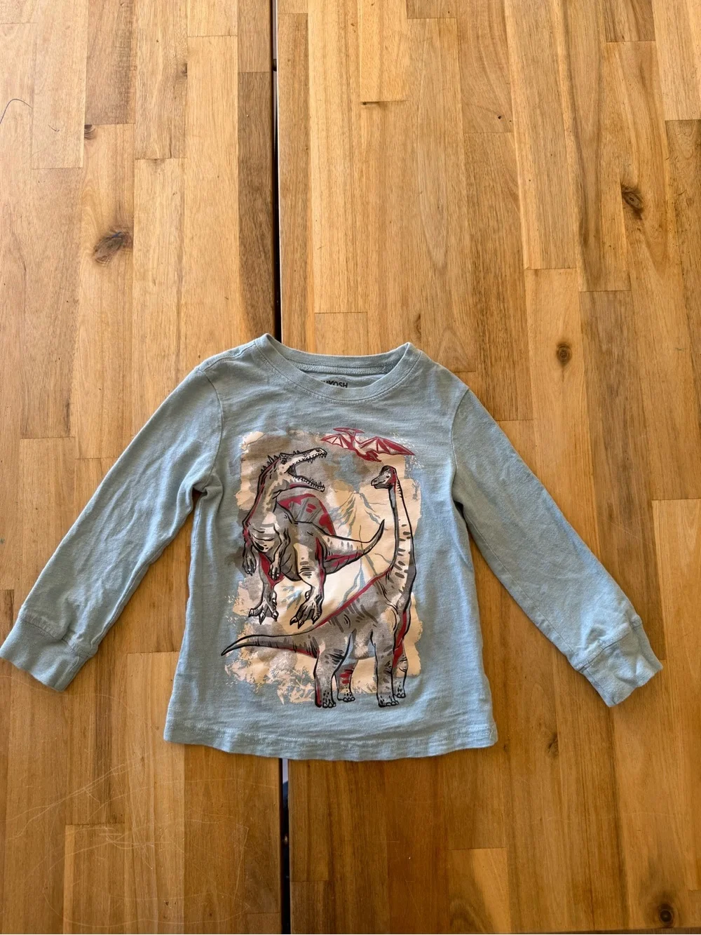 OshKosh B’gosh Dinosaur Long Sleeve Graphic Tee 3T Blue